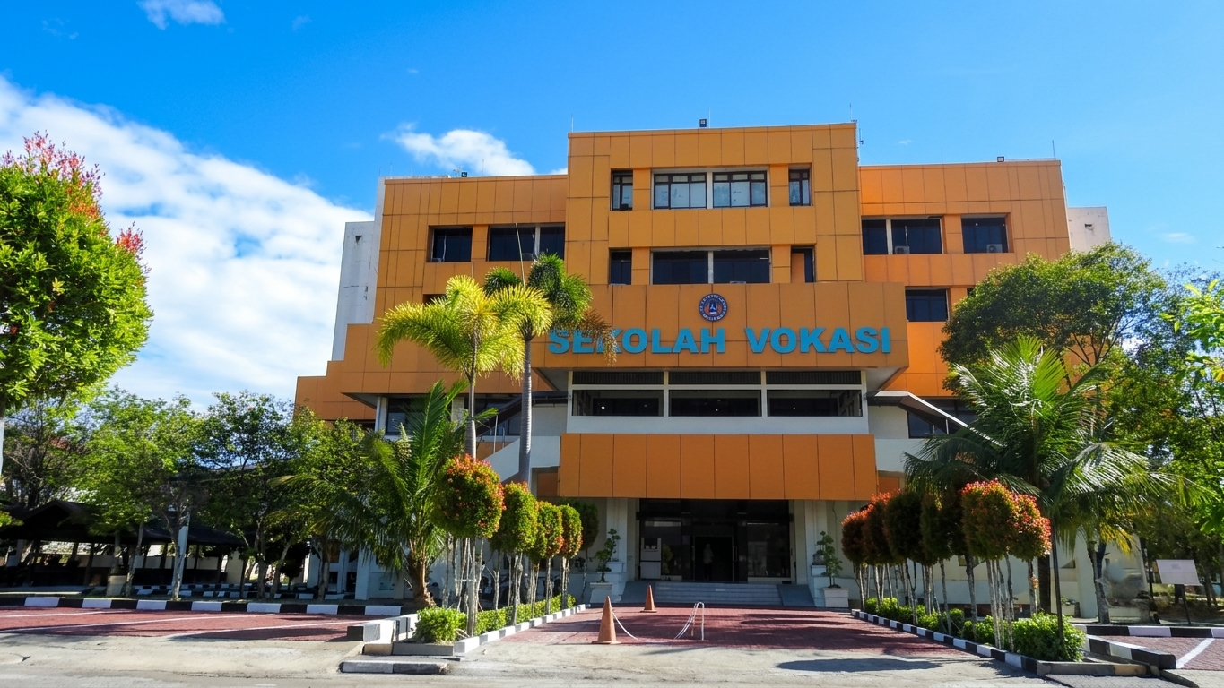 Foto depan Gedung Dekanat Sekolah Vokasi
